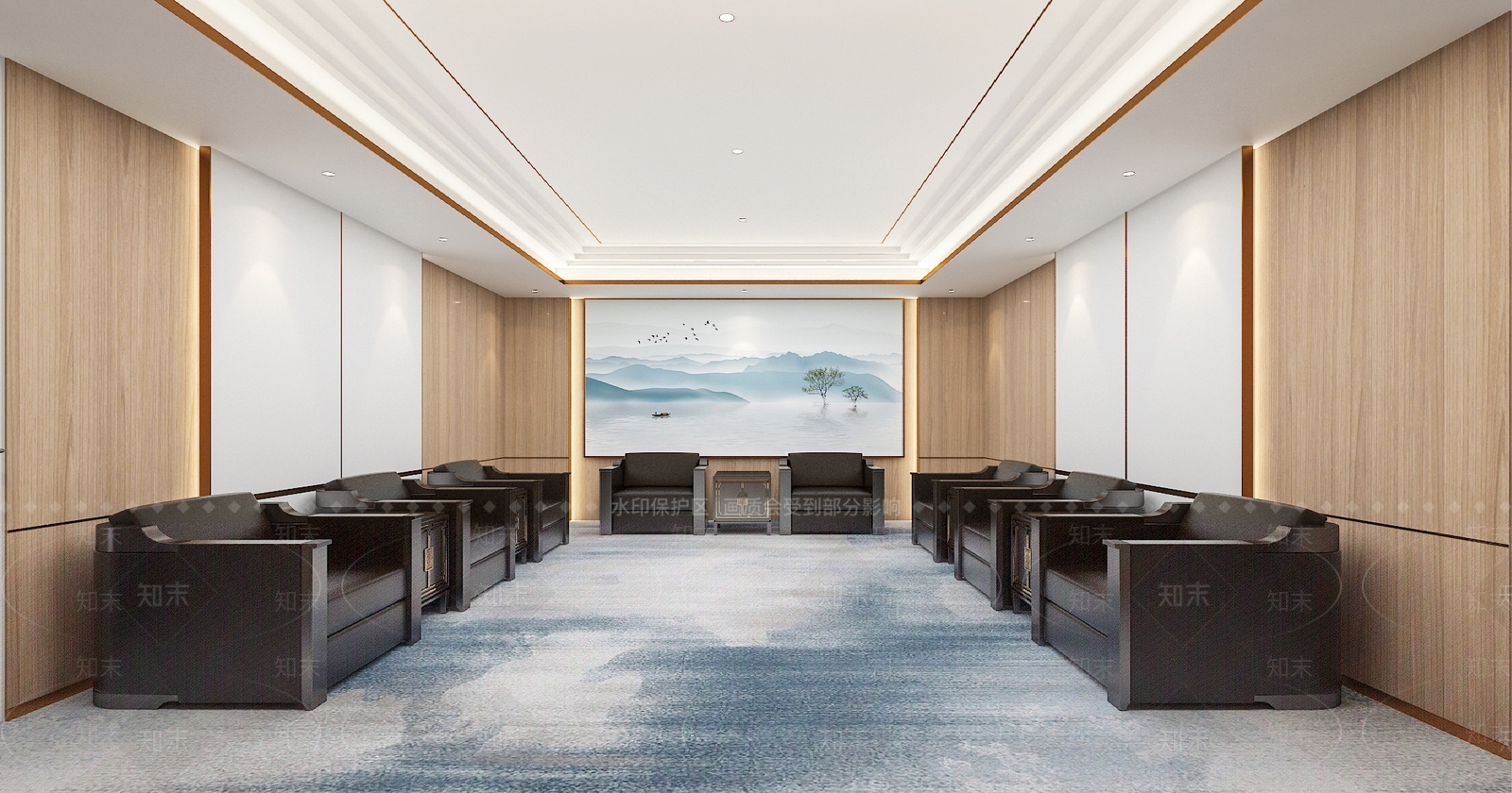 现代会客厅3D模型下载【ID:1137936219】