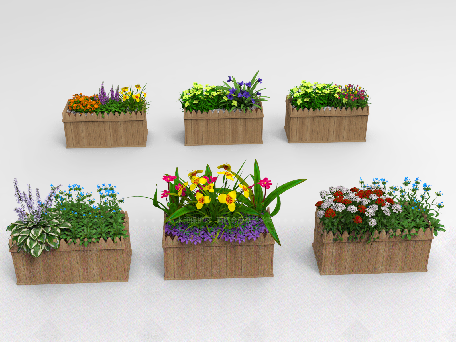 现代花箱3D模型下载【ID:1140153816】