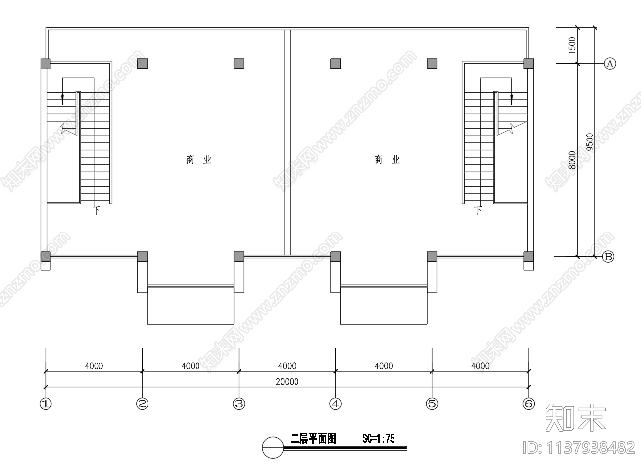 小型沿街商铺建筑施工图下载【ID:1137938482】