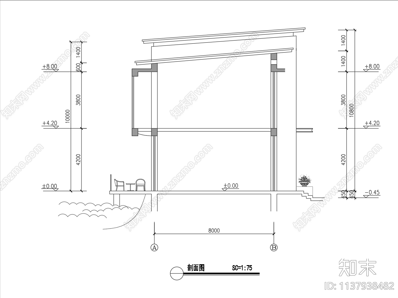 小型沿街商铺建筑施工图下载【ID:1137938482】