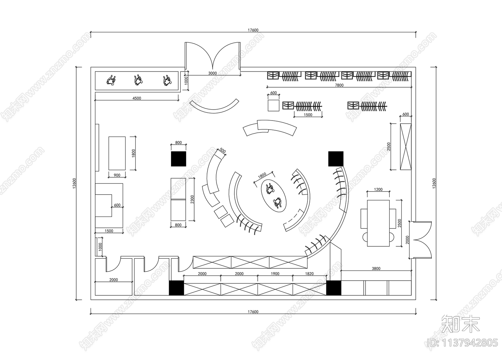服装店施工图下载【ID:1137942805】