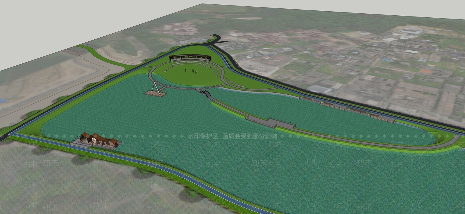 现代乡村公园SU模型下载【ID:1137943002】