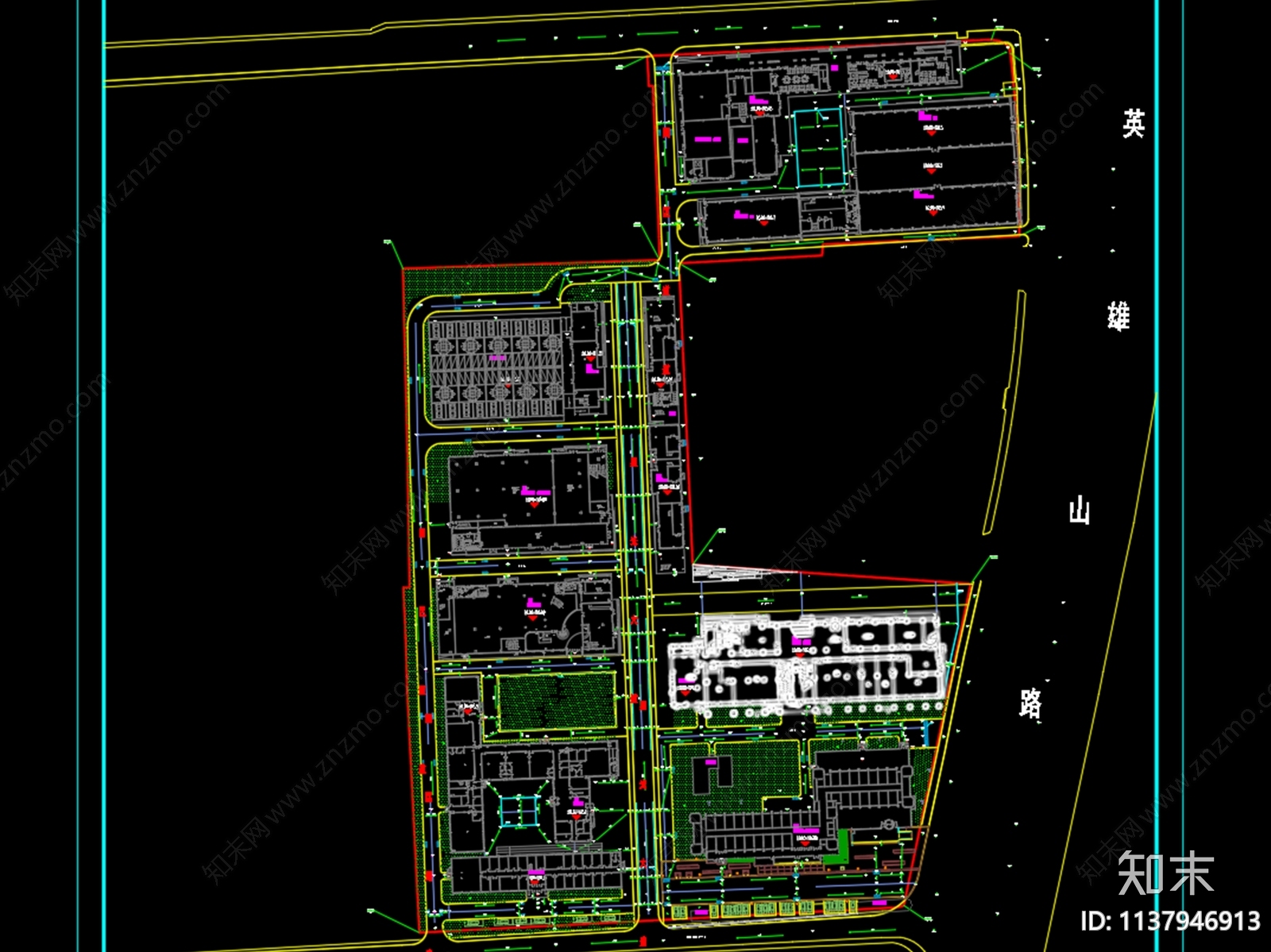 星工坊工业园区效果图cad施工图下载【ID:1137946913】