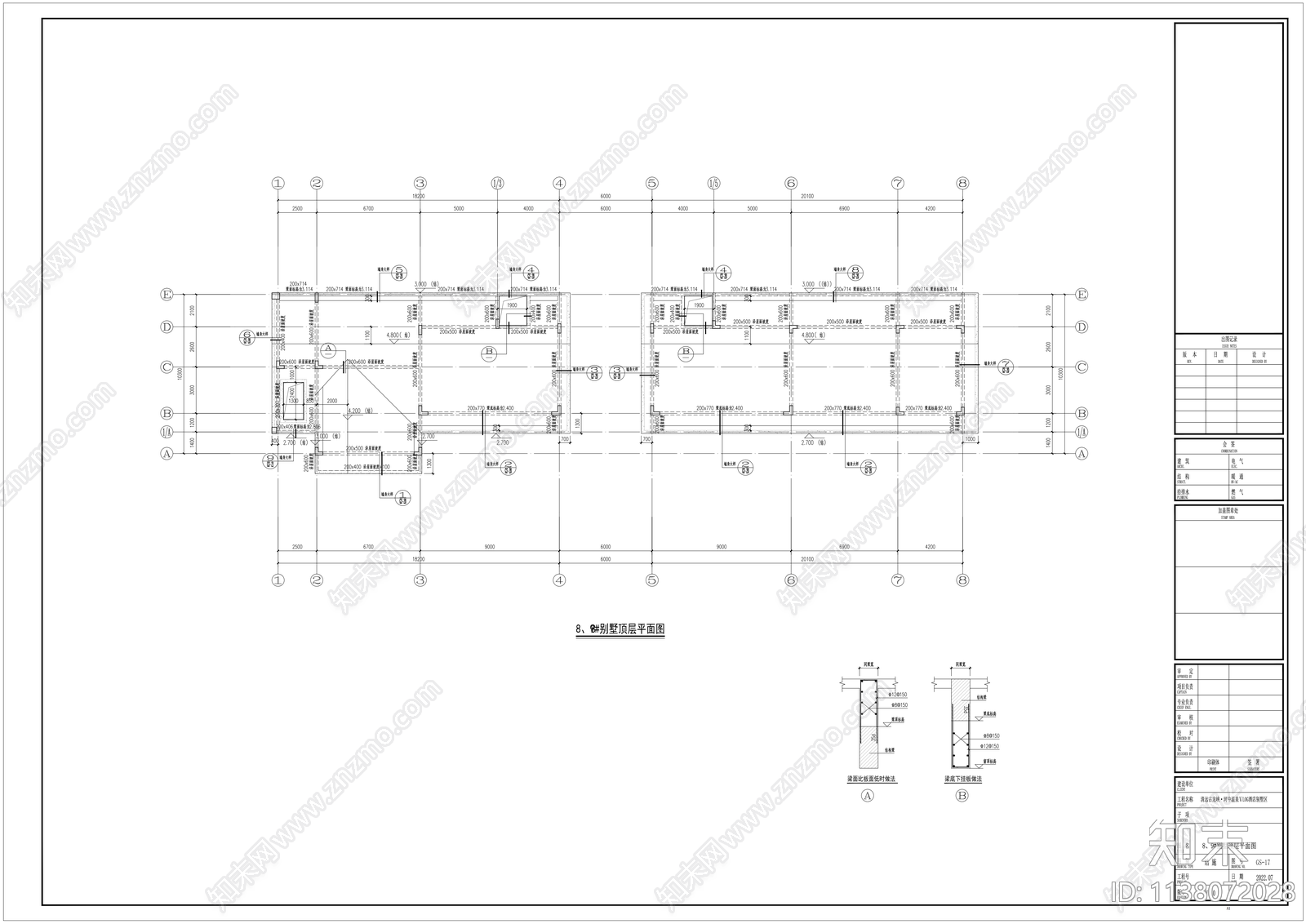 景区别墅建筑结构cad施工图下载【ID:1138072028】