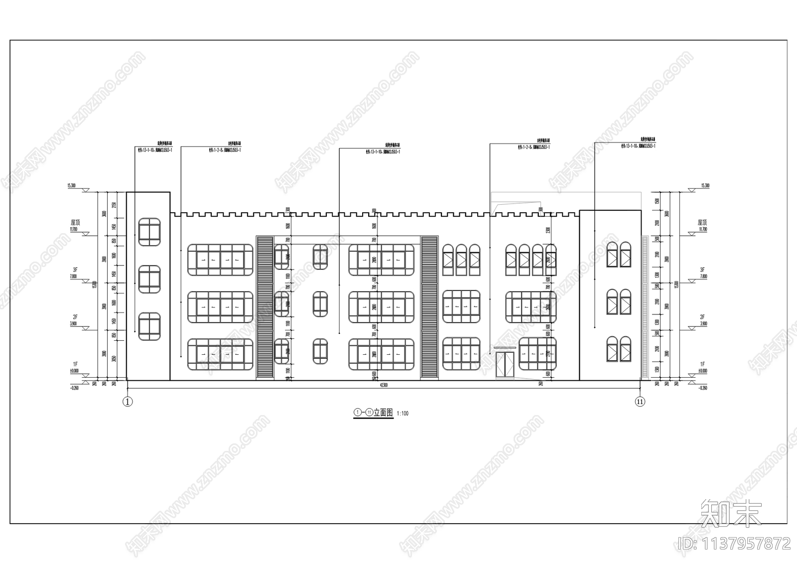 峨溶镇中心幼儿园建筑cad施工图下载【ID:1137957872】