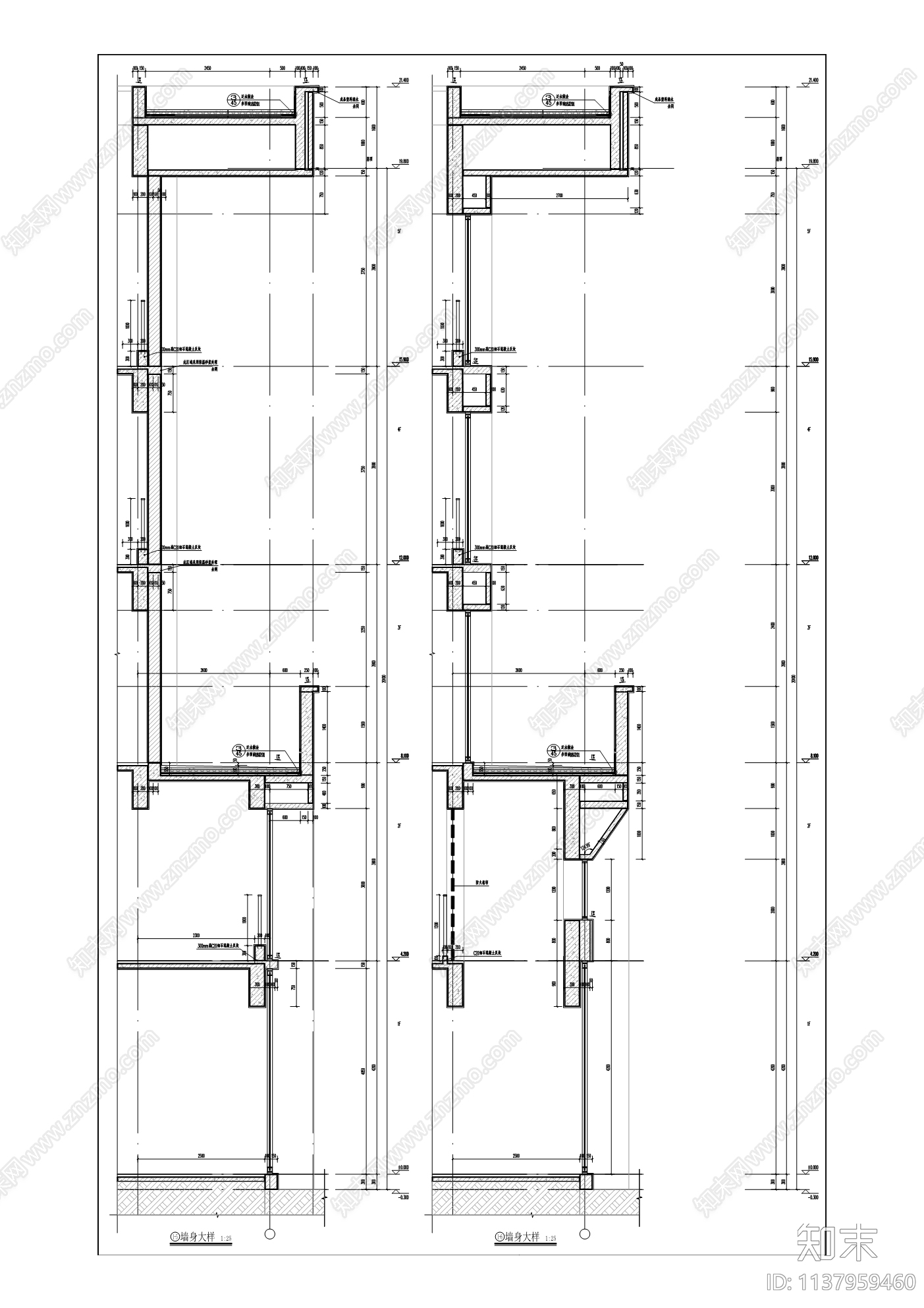 高职城小学建筑cad施工图下载【ID:1137959460】