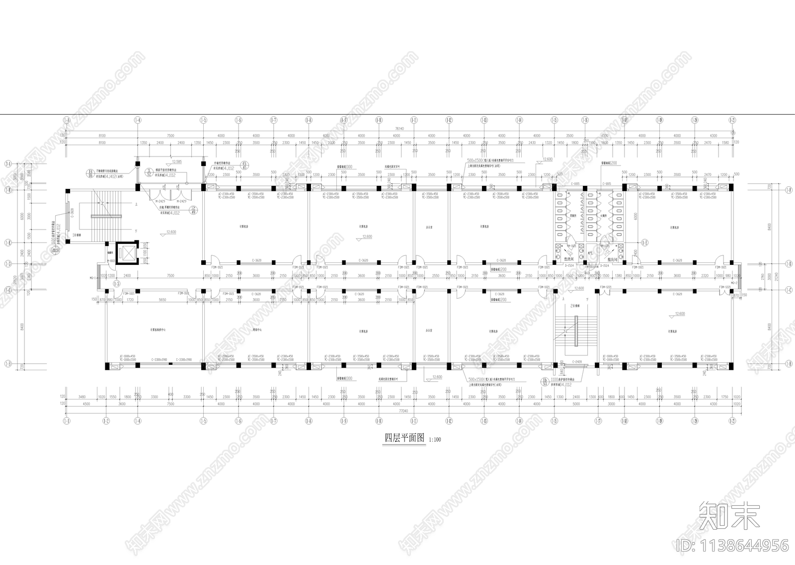 某中学实验楼建筑效果图cad施工图下载【ID:1138644956】