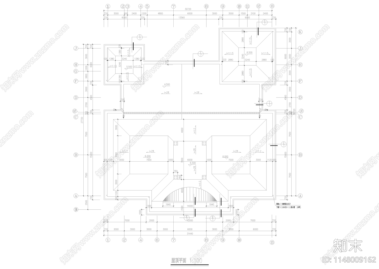 一层食堂建筑cad施工图下载【ID:1148009162】