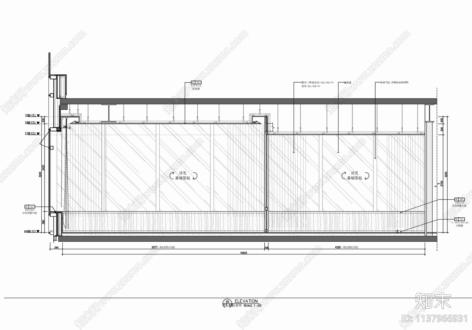 酒店豪华客房大床房室内cad施工图下载【ID:1137966931】