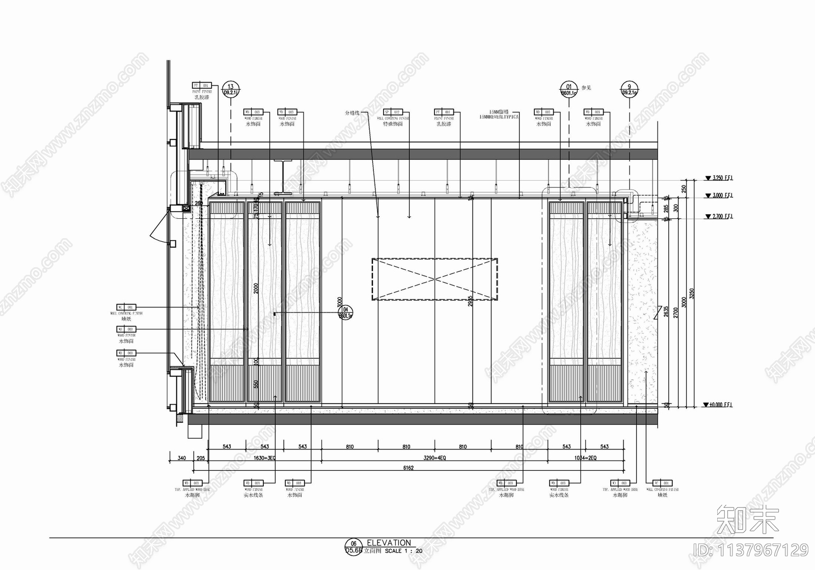 120㎡酒店豪华客房套房室内cad施工图下载【ID:1137967129】