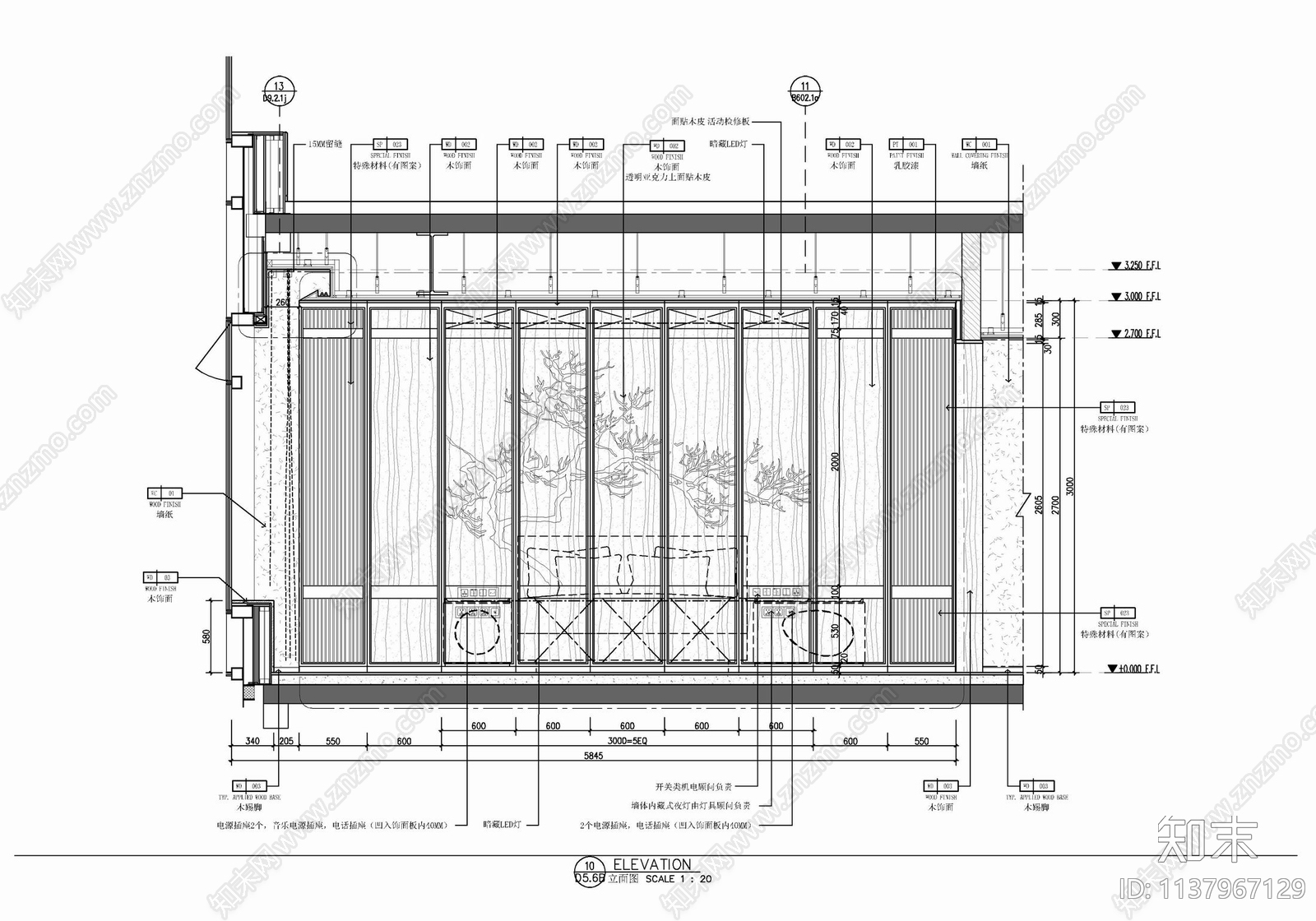120㎡酒店豪华客房套房室内cad施工图下载【ID:1137967129】