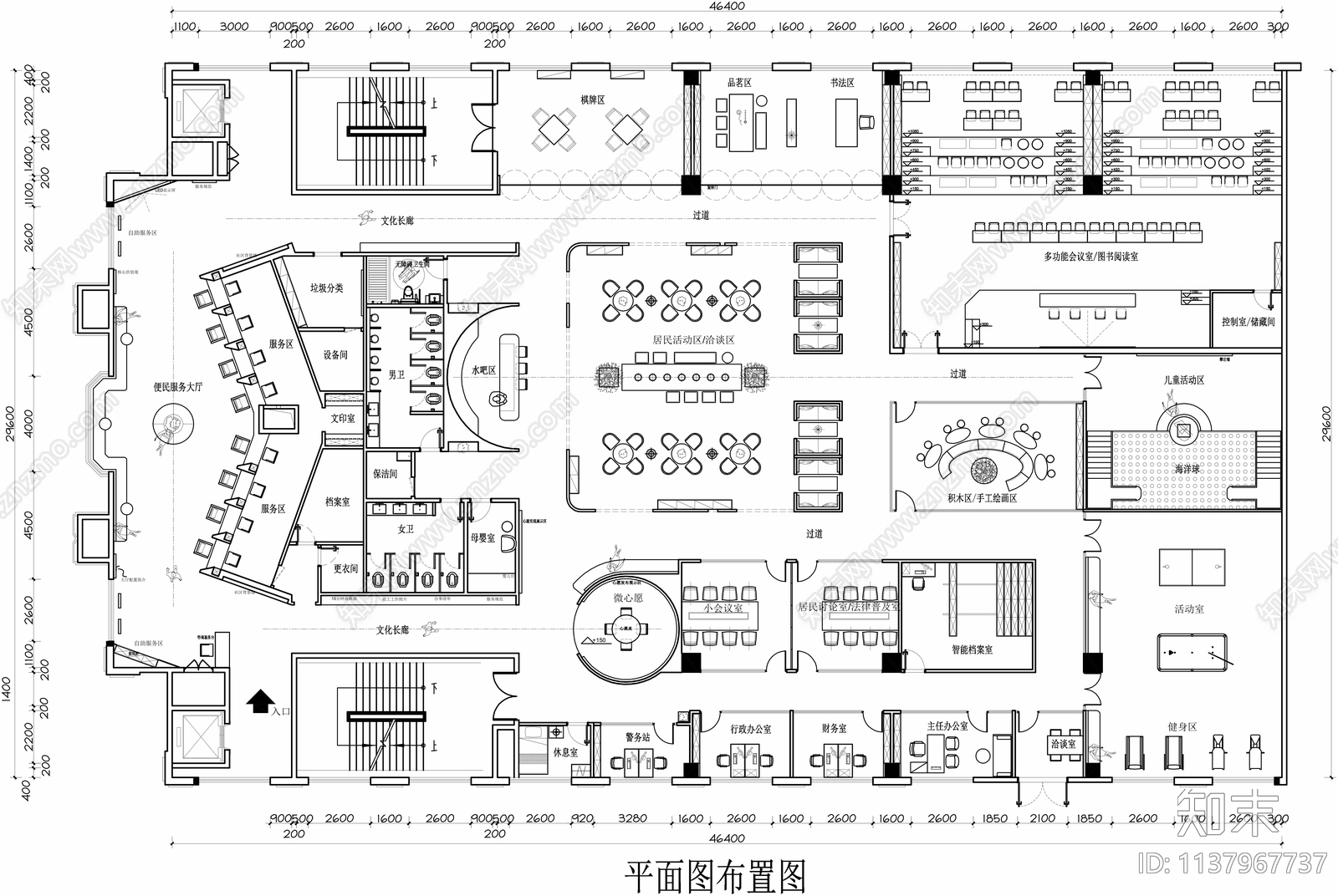 社区平面图cad施工图下载【ID:1137967737】