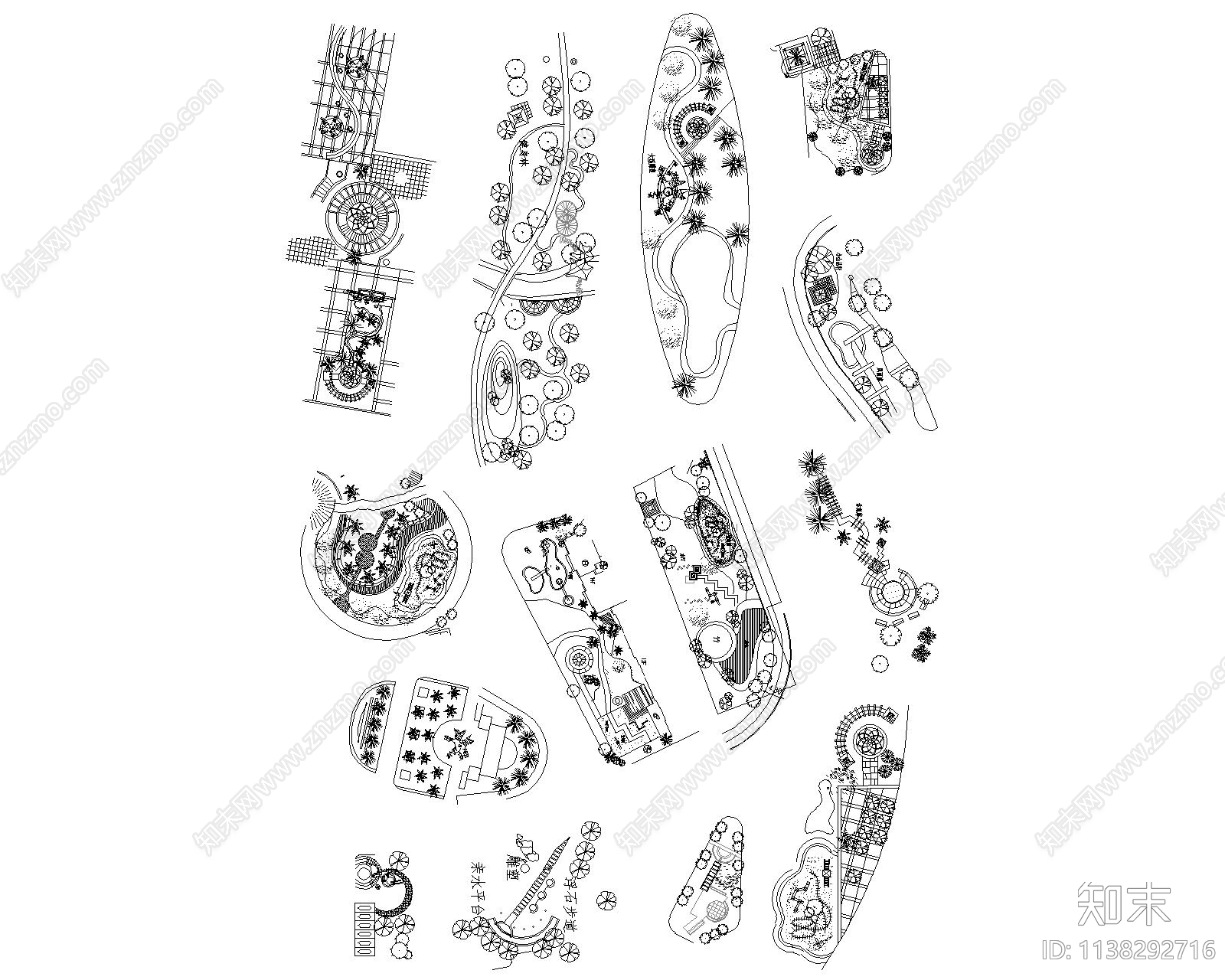 入口景观图集cad施工图下载【ID:1138292716】