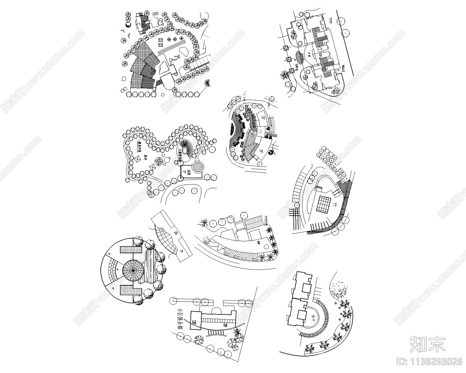 大门景观平面图施工图下载【ID:1138293026】