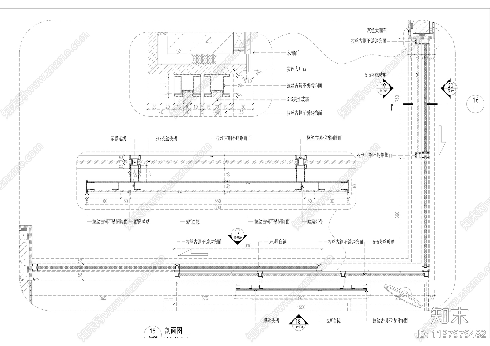 酒现代店客房豪华单床房cad施工图下载【ID:1137979482】