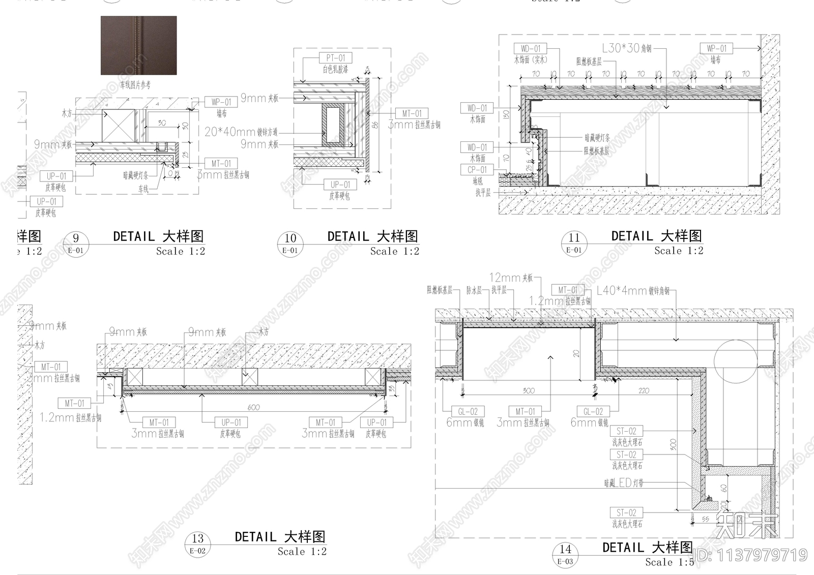 现代标准酒店单人房cad施工图下载【ID:1137979719】