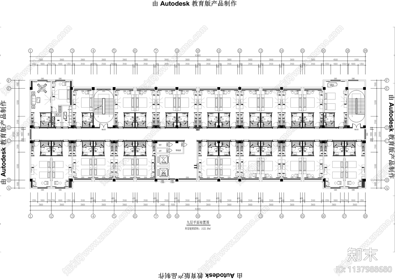 星程酒店cad施工图下载【ID:1137988680】