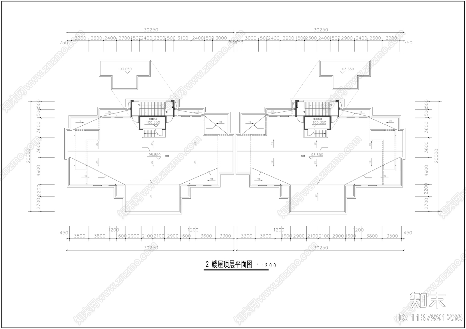 现代住宅小区高层建筑效果图cad施工图下载【ID:1137991236】