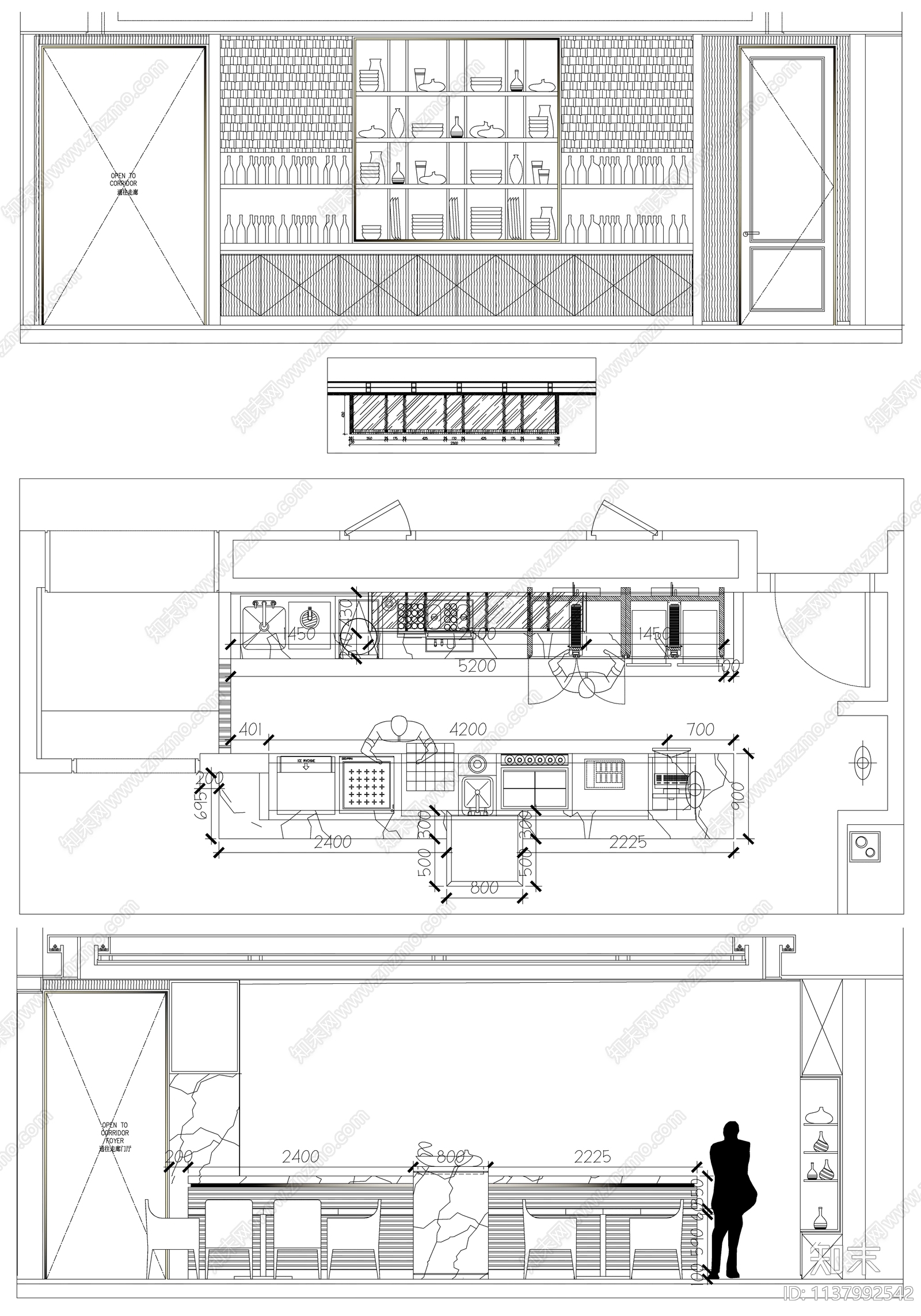 厨房橱柜cad施工图下载【ID:1137992542】