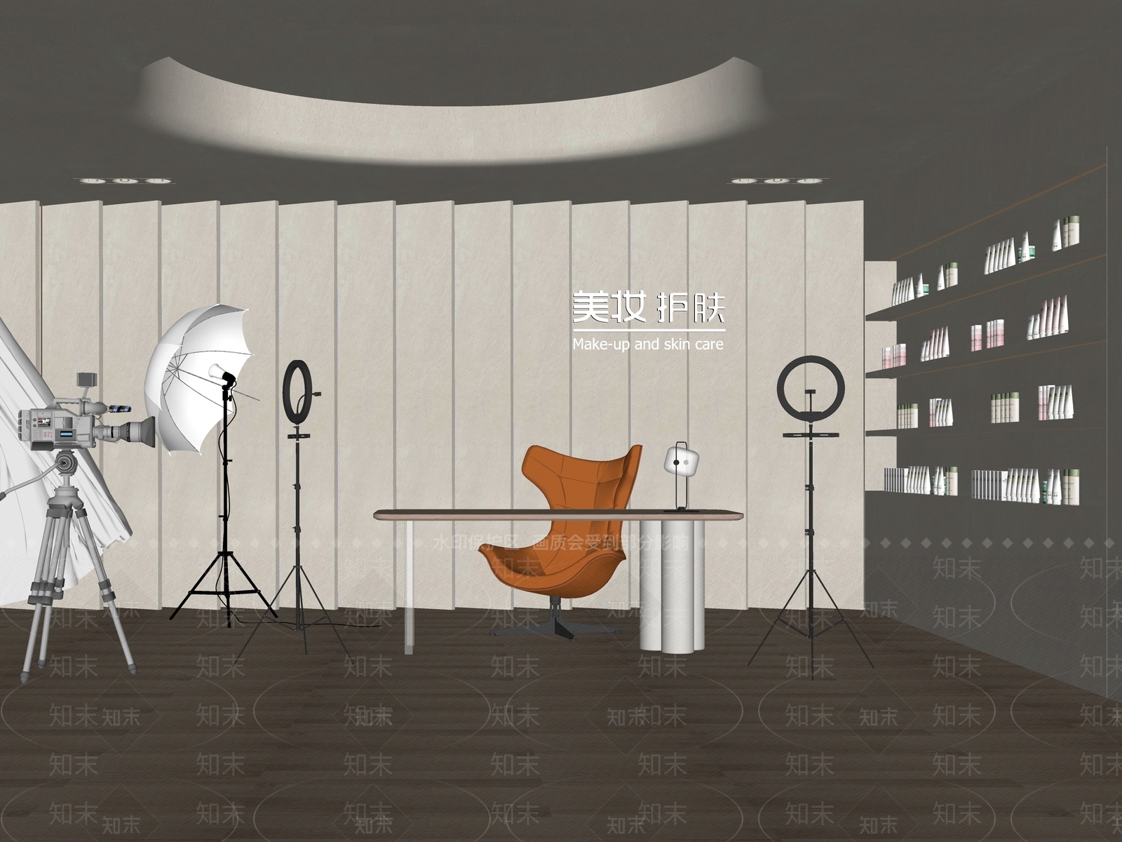 现代网红直播间SU模型下载【ID:1137994804】