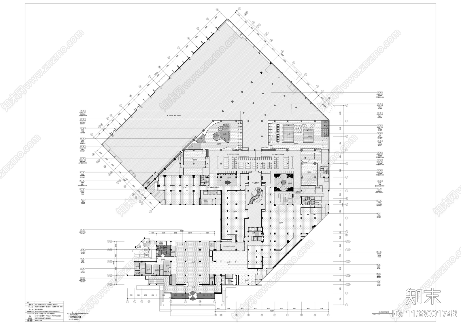 大型洗浴总平面cad施工图下载【ID:1138001743】