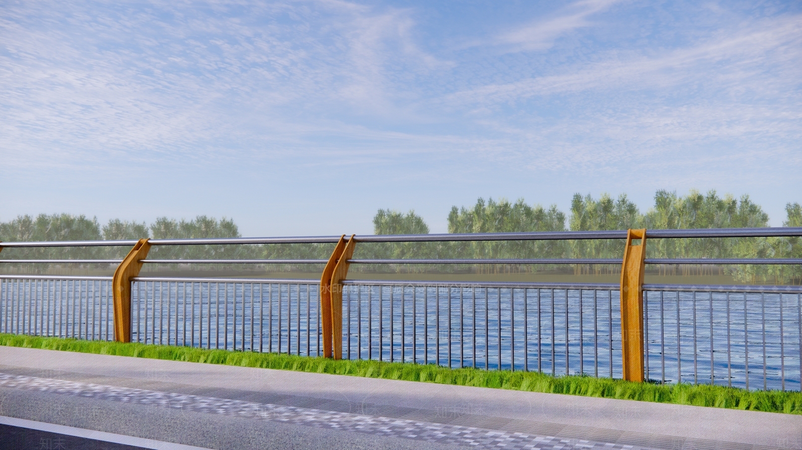 现代不锈钢栏杆SU模型下载【ID:1138003654】