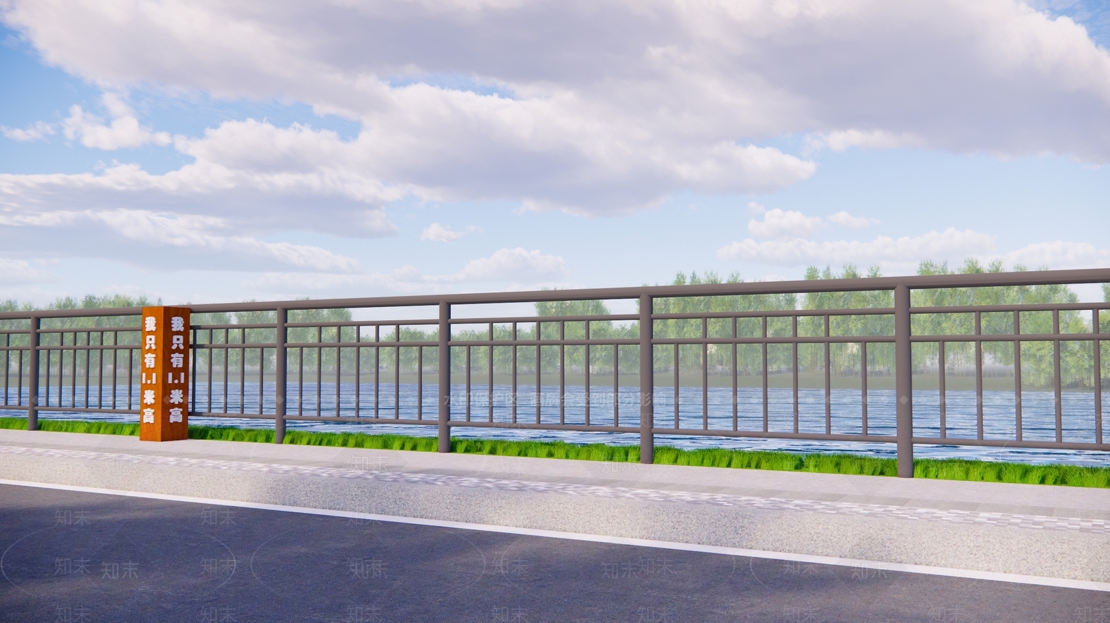 现代不锈钢栏杆SU模型下载【ID:1138003832】