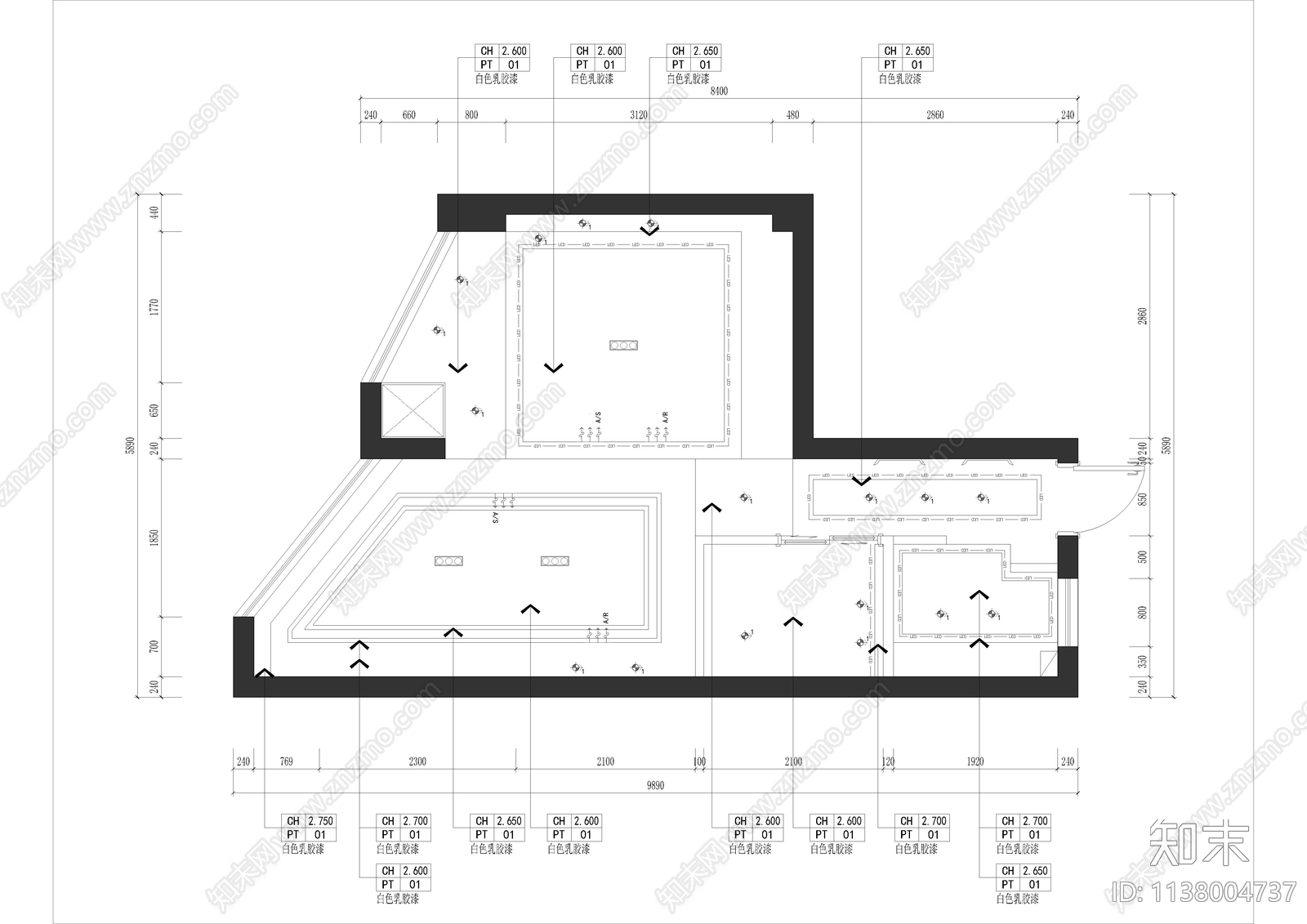 单身公寓cad施工图下载【ID:1138004737】