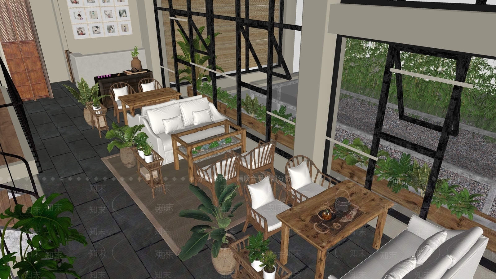 北欧茶馆SU模型下载【ID:1138008189】