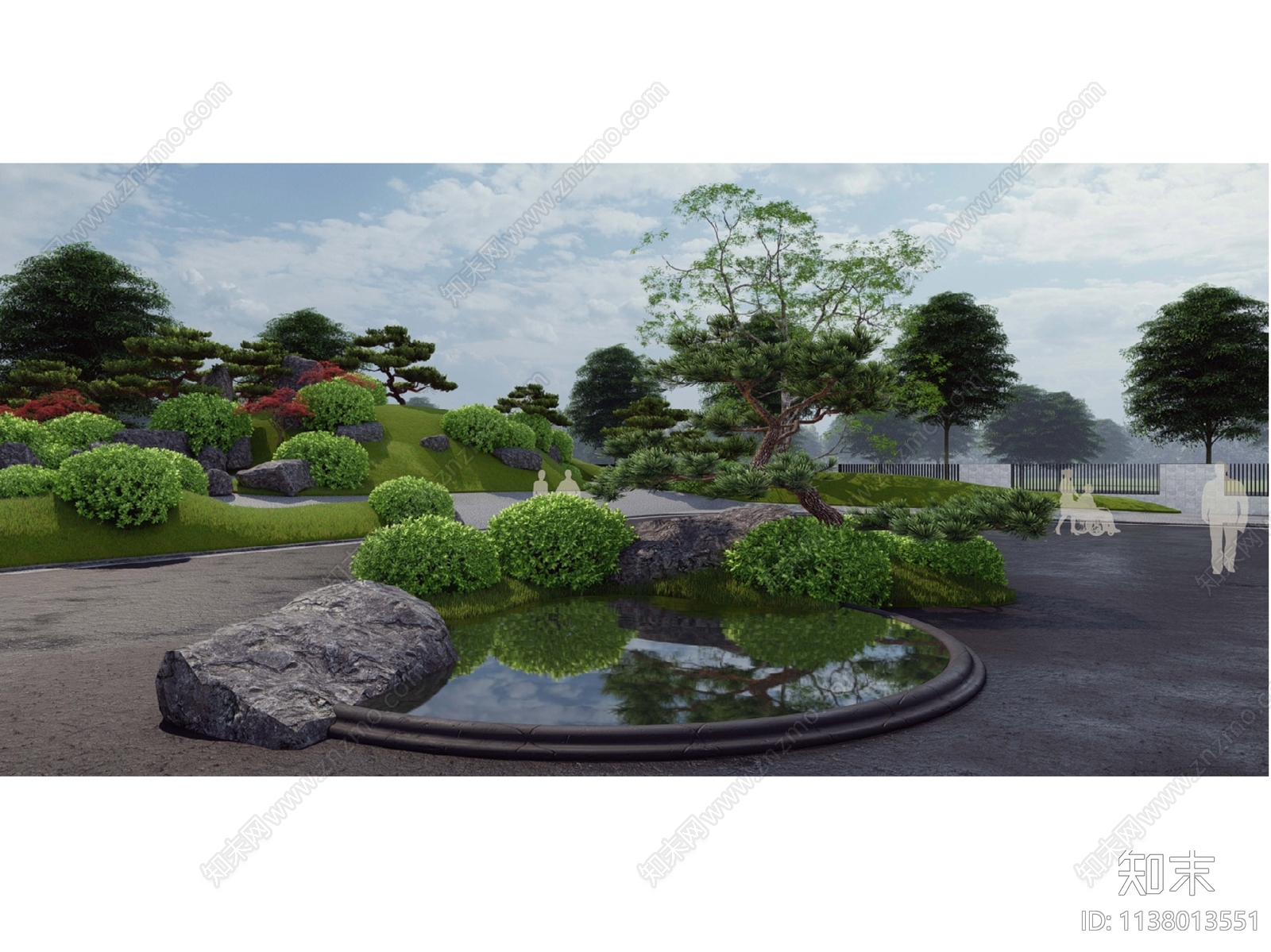 办公环境景观效果图cad施工图下载【ID:1138013551】