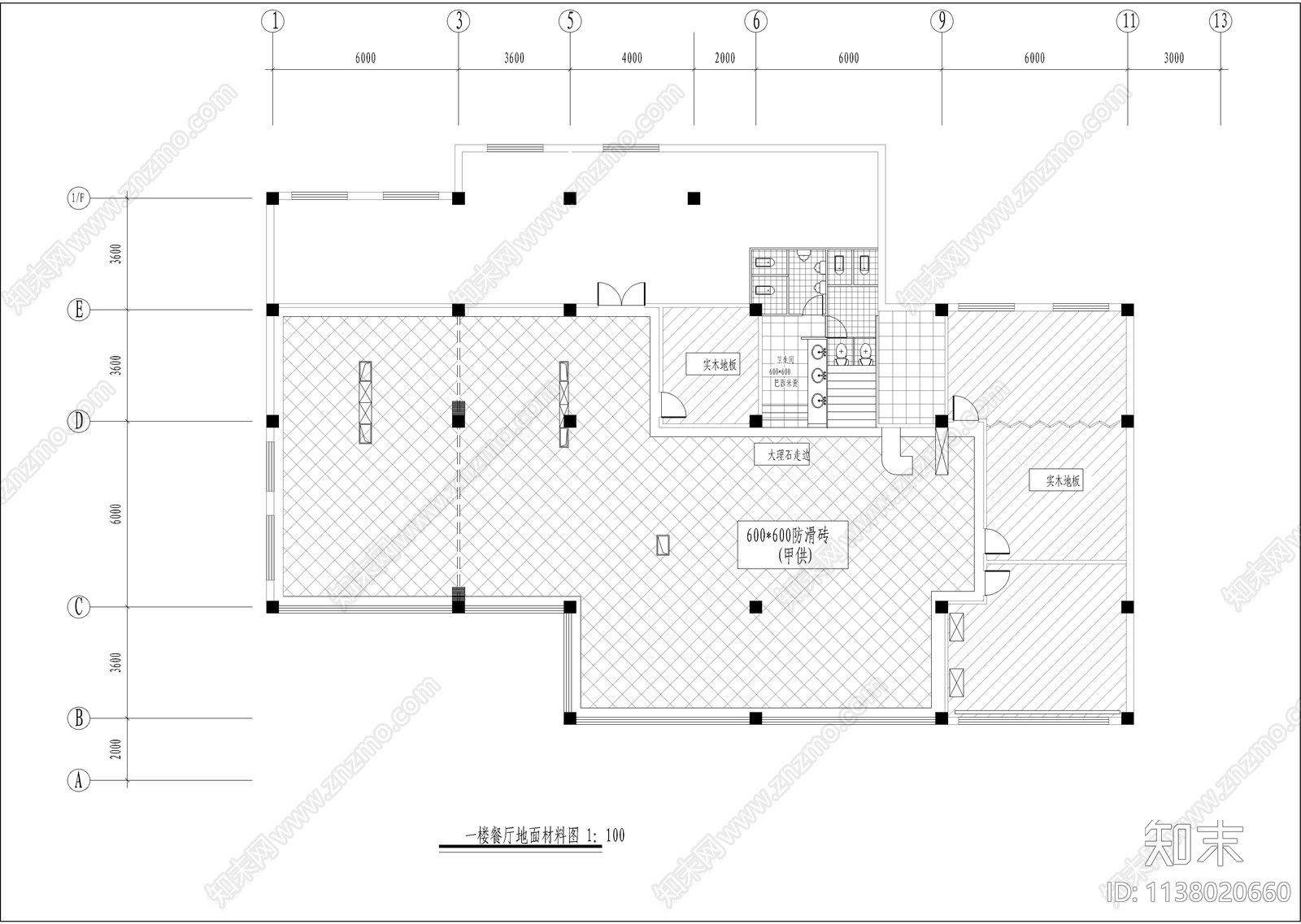 宾馆室内改造工程cad施工图下载【ID:1138020660】