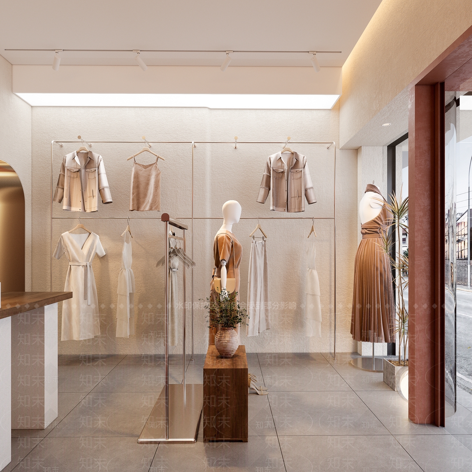 侘寂服装店3D模型下载【ID:1138058388】