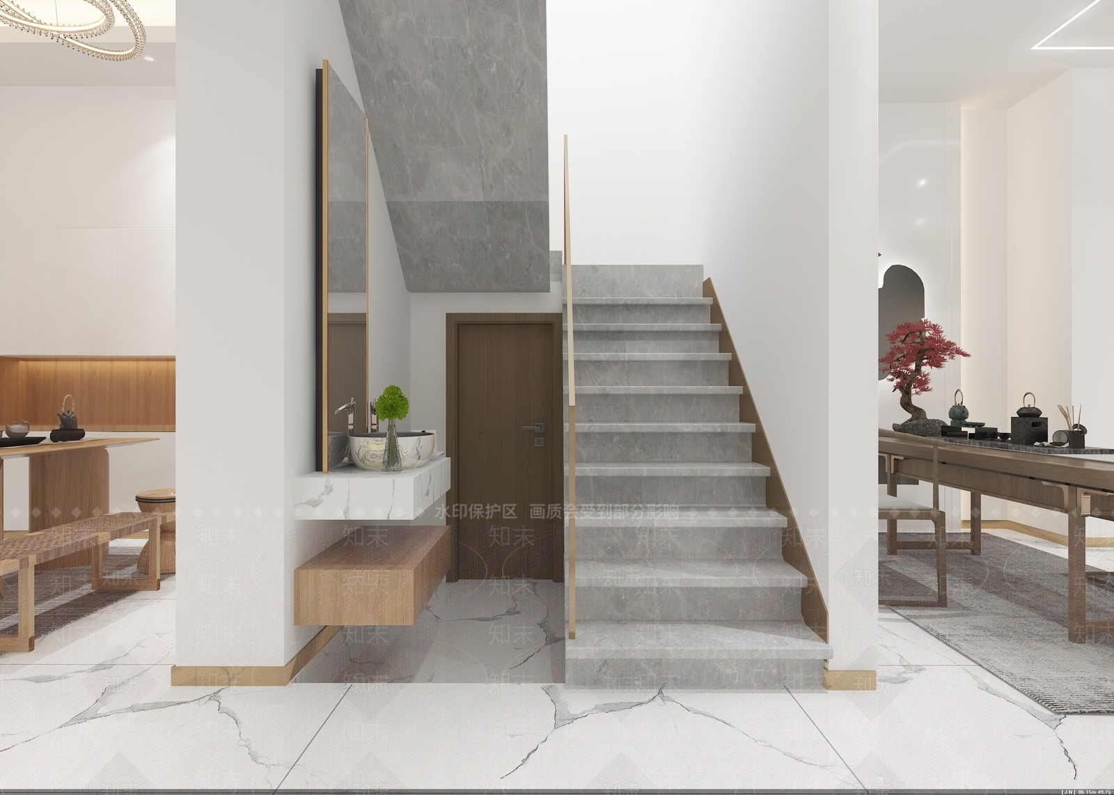 现代奶油风美容院3D模型下载【ID:1138037221】