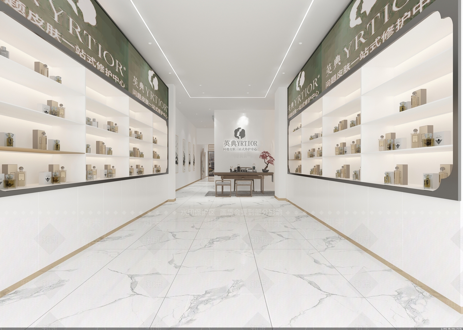 现代奶油风美容院3D模型下载【ID:1138037221】
