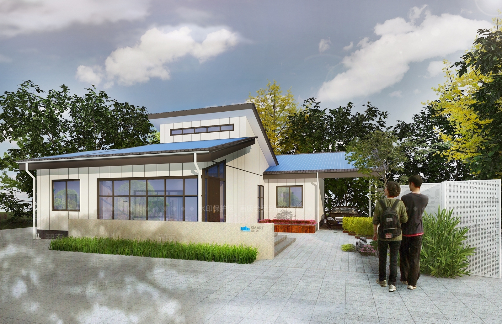 现代农村独栋自建房3D模型下载【ID:1138038859】_知末3d模型网