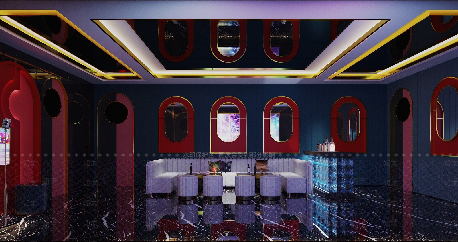 现代KTV包房3D模型下载【ID:1138038920】