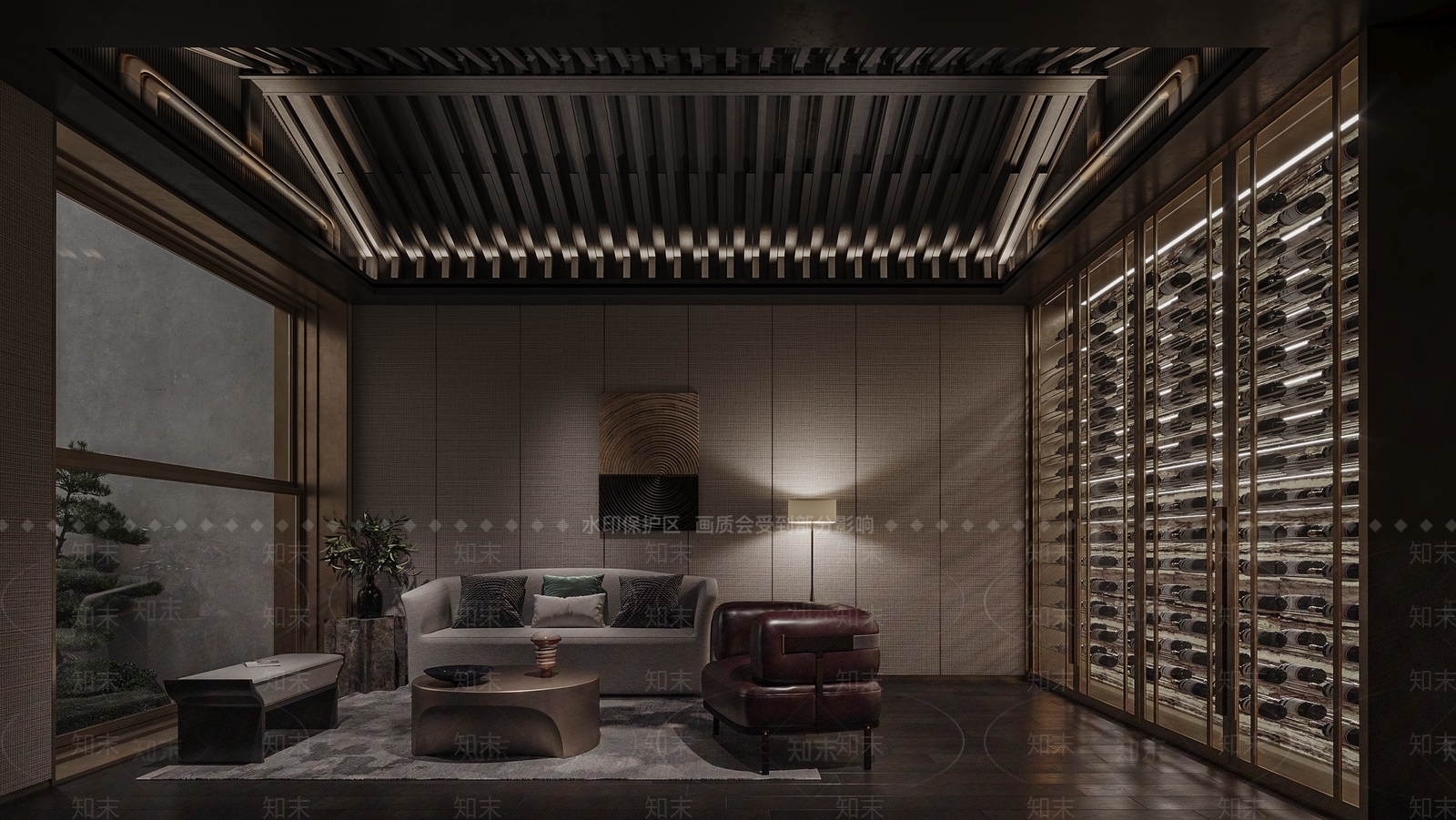 新中式酒窖3D模型下载【ID:1138043392】