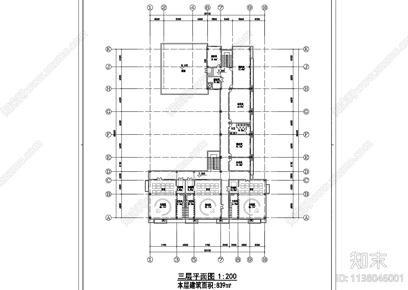 某幼儿园建筑cad施工图下载【ID:1138046001】