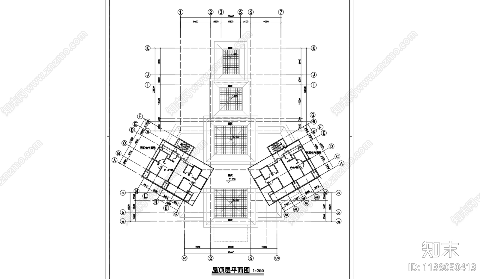 某南方会所建筑cad施工图下载【ID:1138050413】