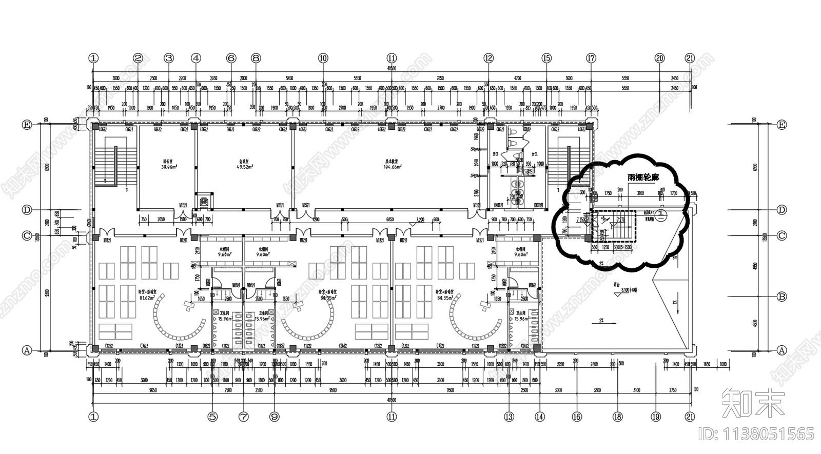 幼儿园建筑cad施工图下载【ID:1138051565】