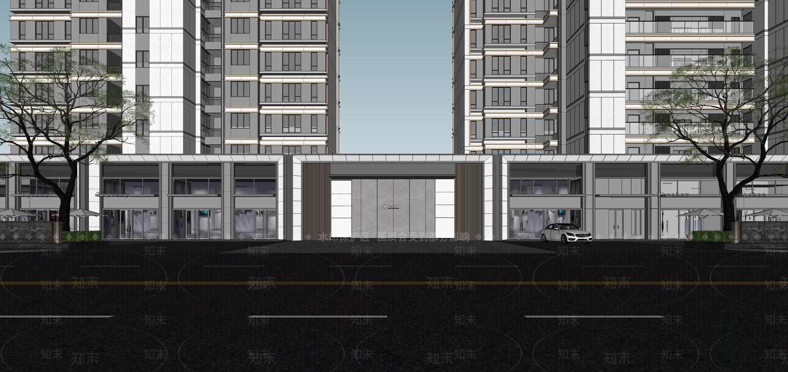 现代入口大门SU模型下载【ID:1138052908】