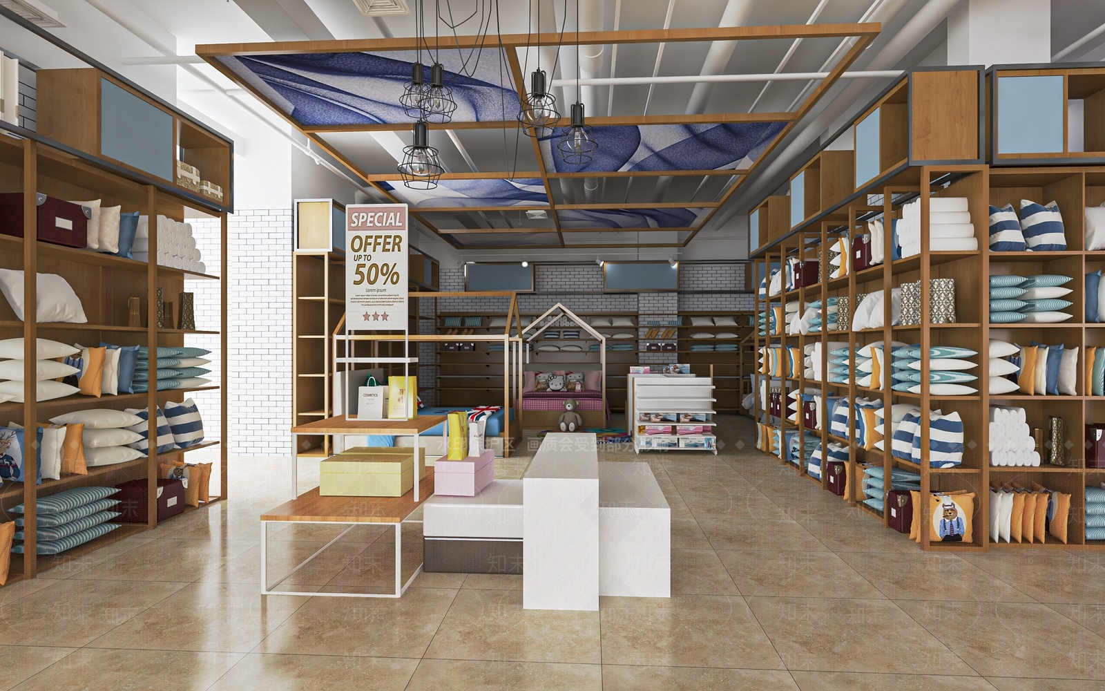 现代超市SU模型下载【ID:1138074843】