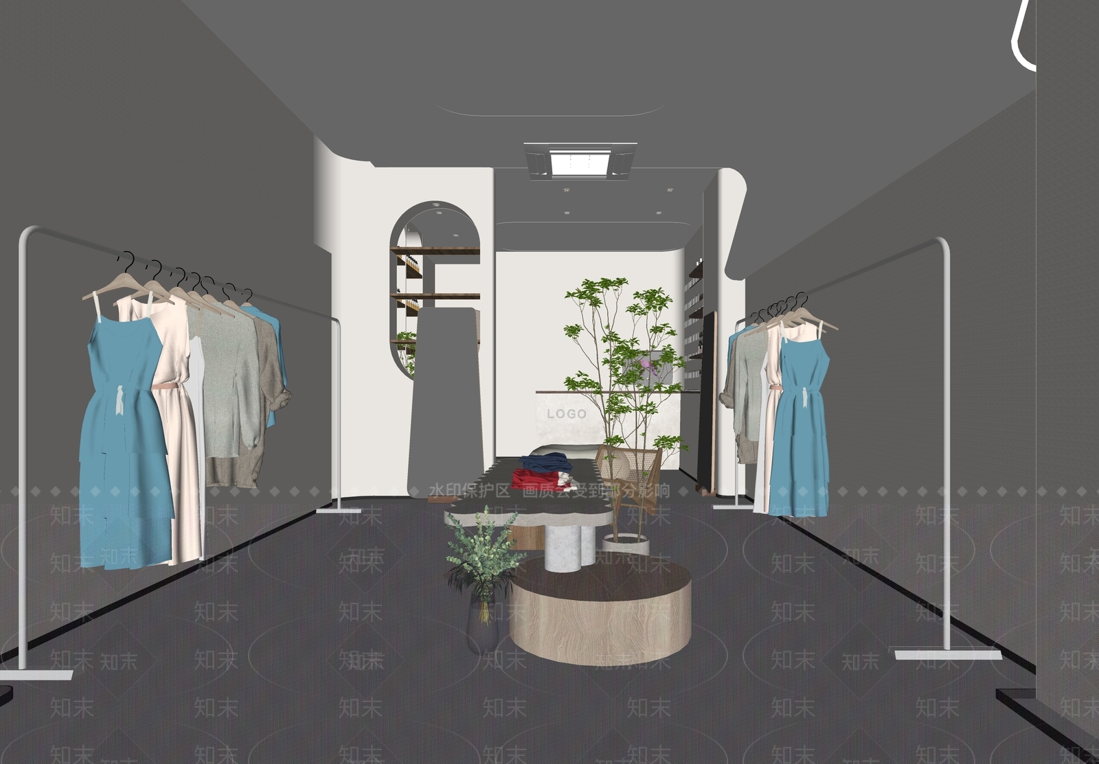 现代服装店SU模型下载【ID:1138073614】