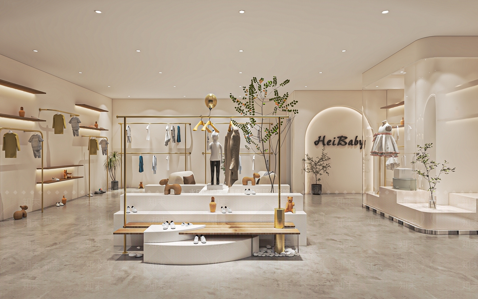 现代童装店SU模型下载【ID:1138073786】