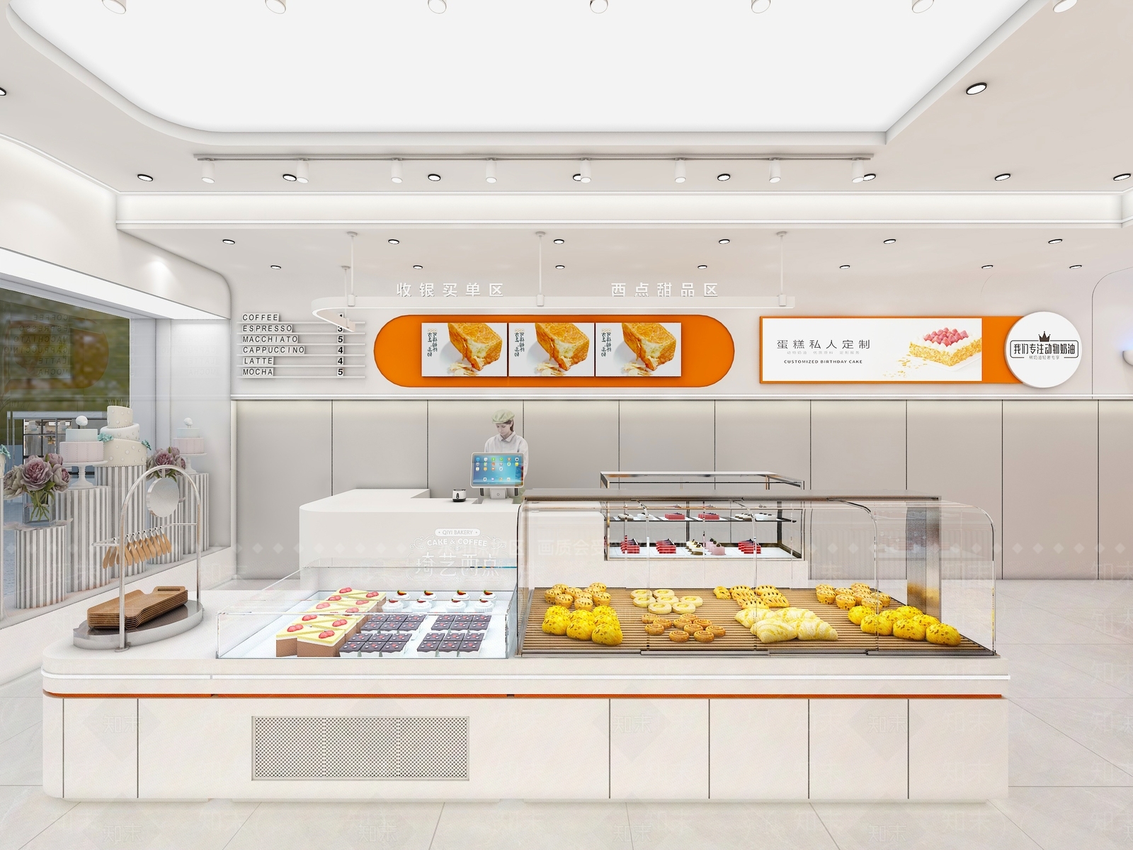 现代甜品面包店3D模型下载【ID:1138073514】