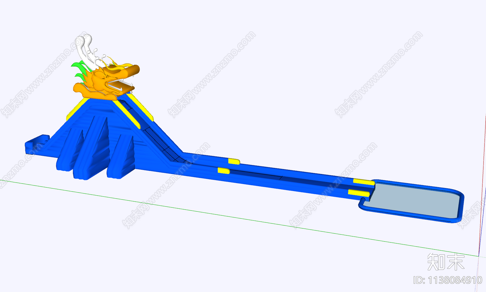 龙头水滑梯SU模型下载【ID:1138084910】