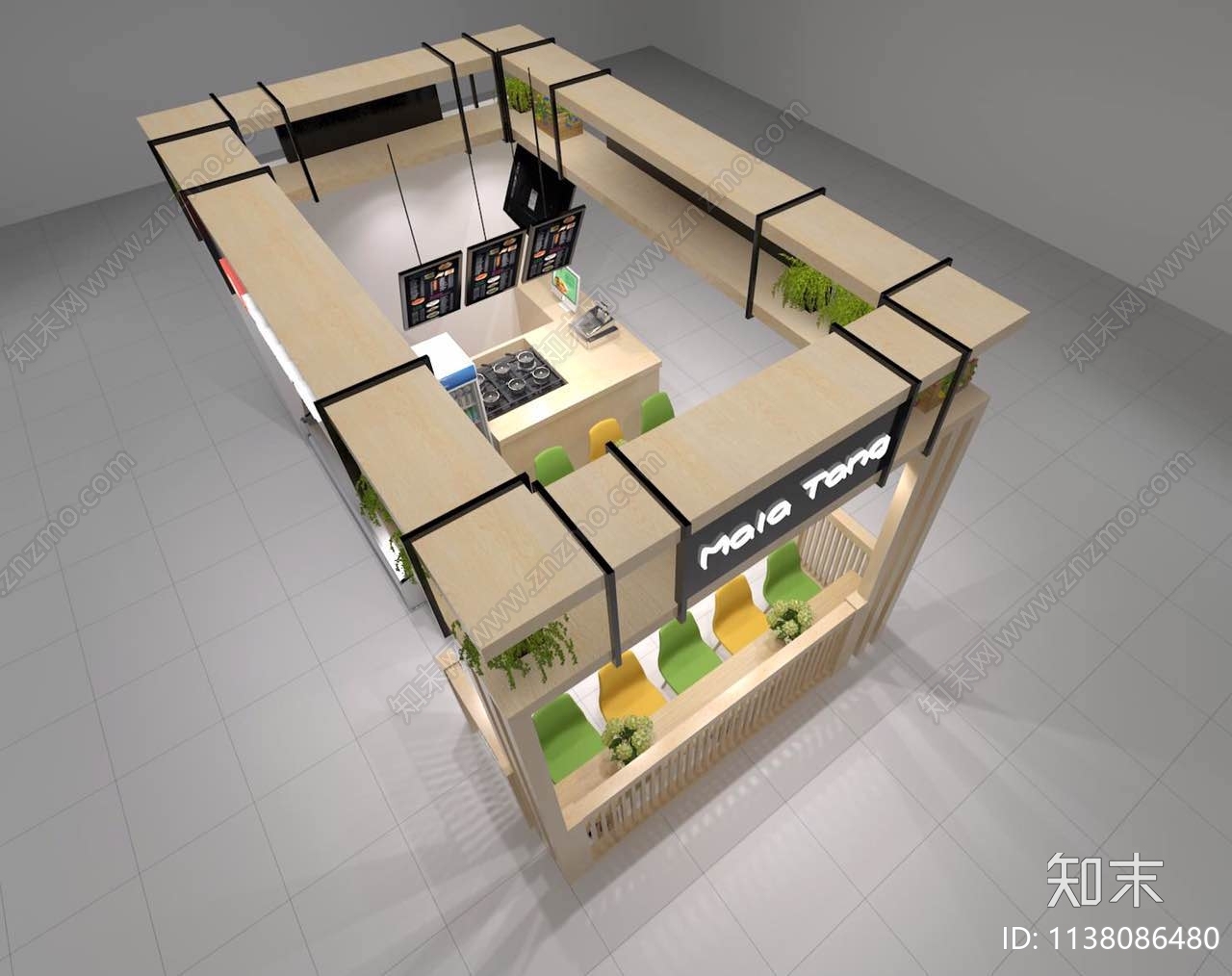 麻辣烫商场小餐饮小吃店cad施工图下载【ID:1138086480】