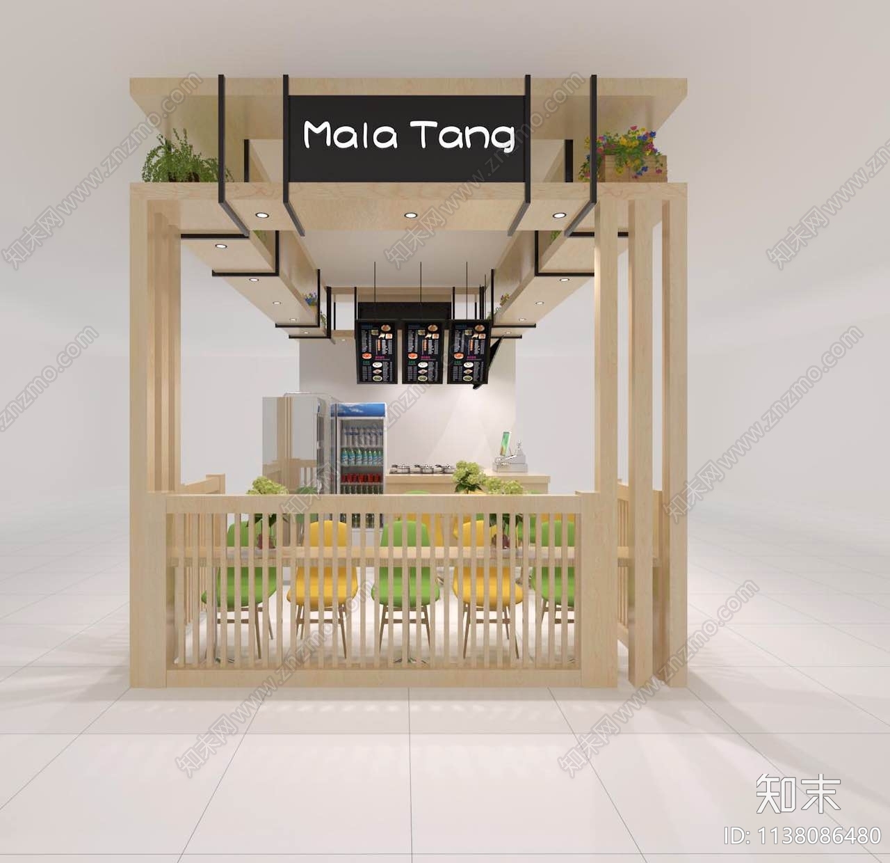 麻辣烫商场小餐饮小吃店cad施工图下载【ID:1138086480】