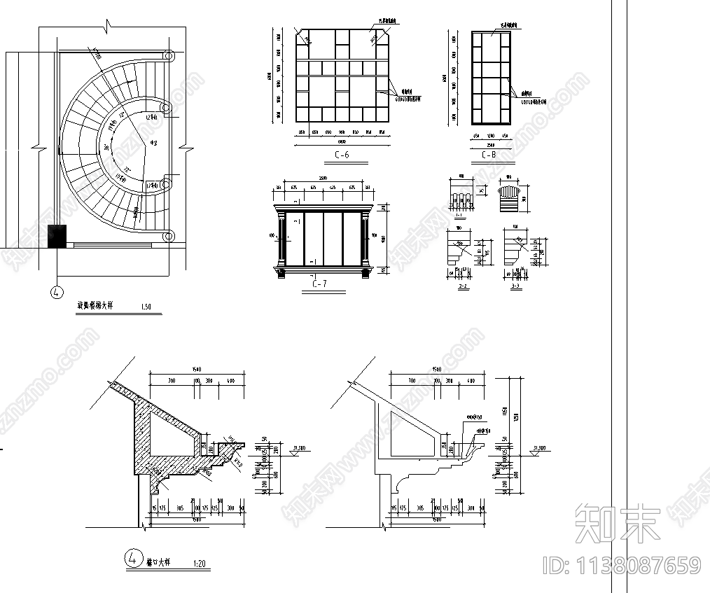 私宅建筑cad施工图下载【ID:1138087659】