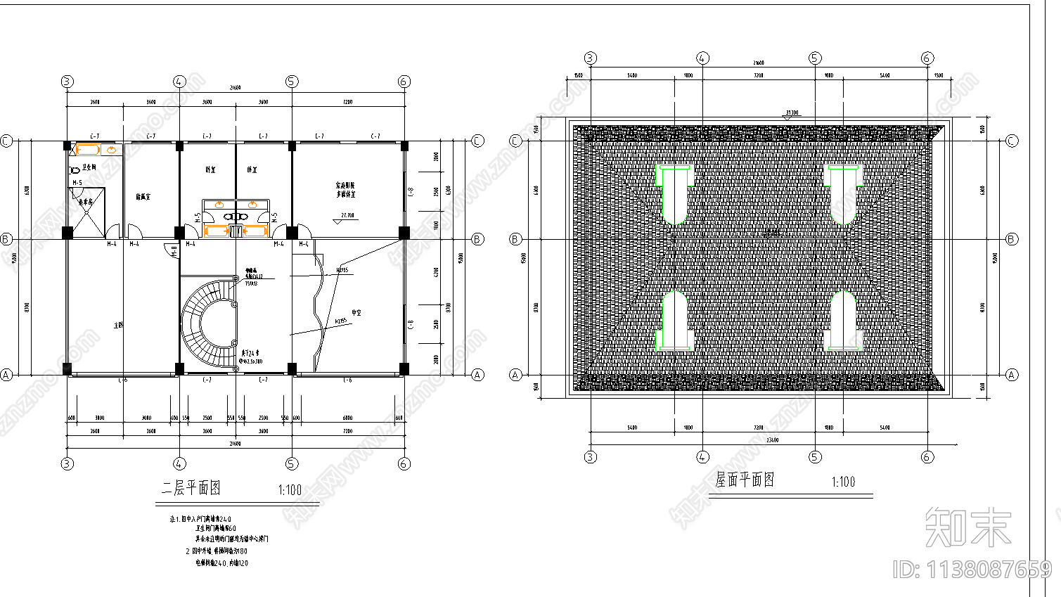 私宅建筑cad施工图下载【ID:1138087659】